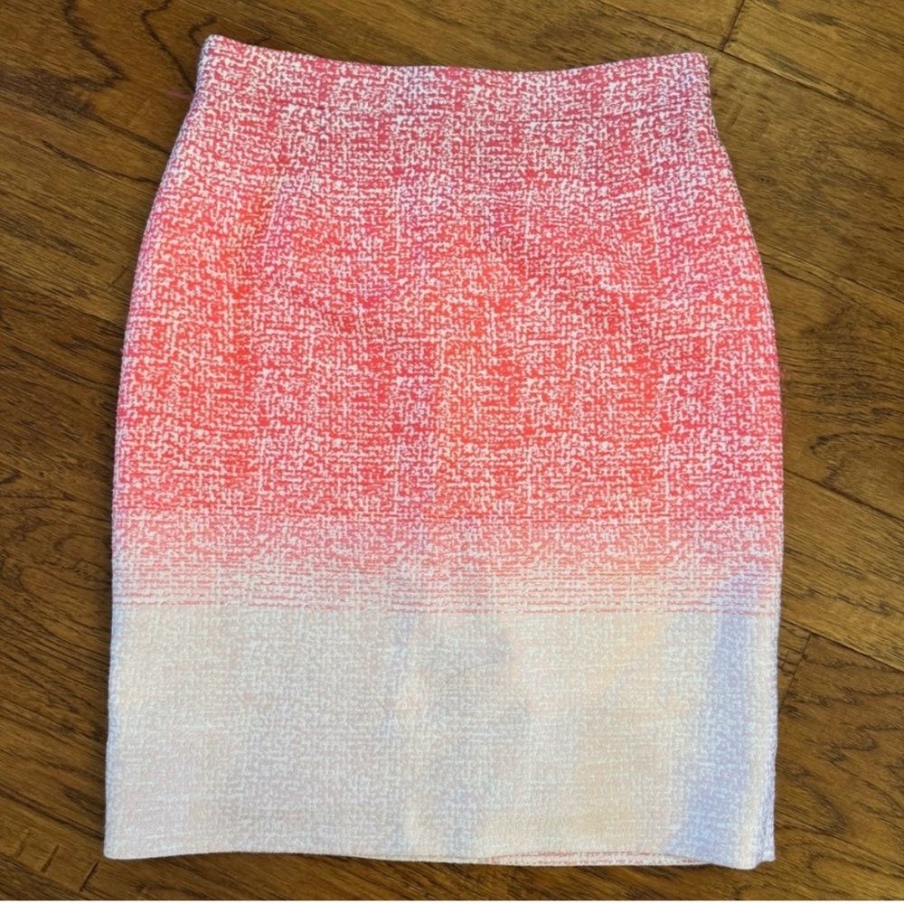 Pink and white Gradient pencil Skirt